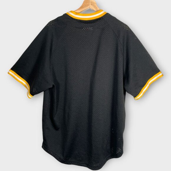 Mitchell & Ness Boston Bruins Mesh NHL Button Up Jersey Black Men's XL EUC - Picture 2 of 9